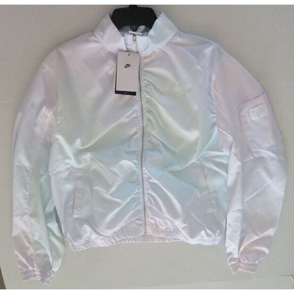 Nike DD4826 482 Women's Sz L-Tall Copa/White Woven All Over Print Jacket $95 - Picture 6 of 11